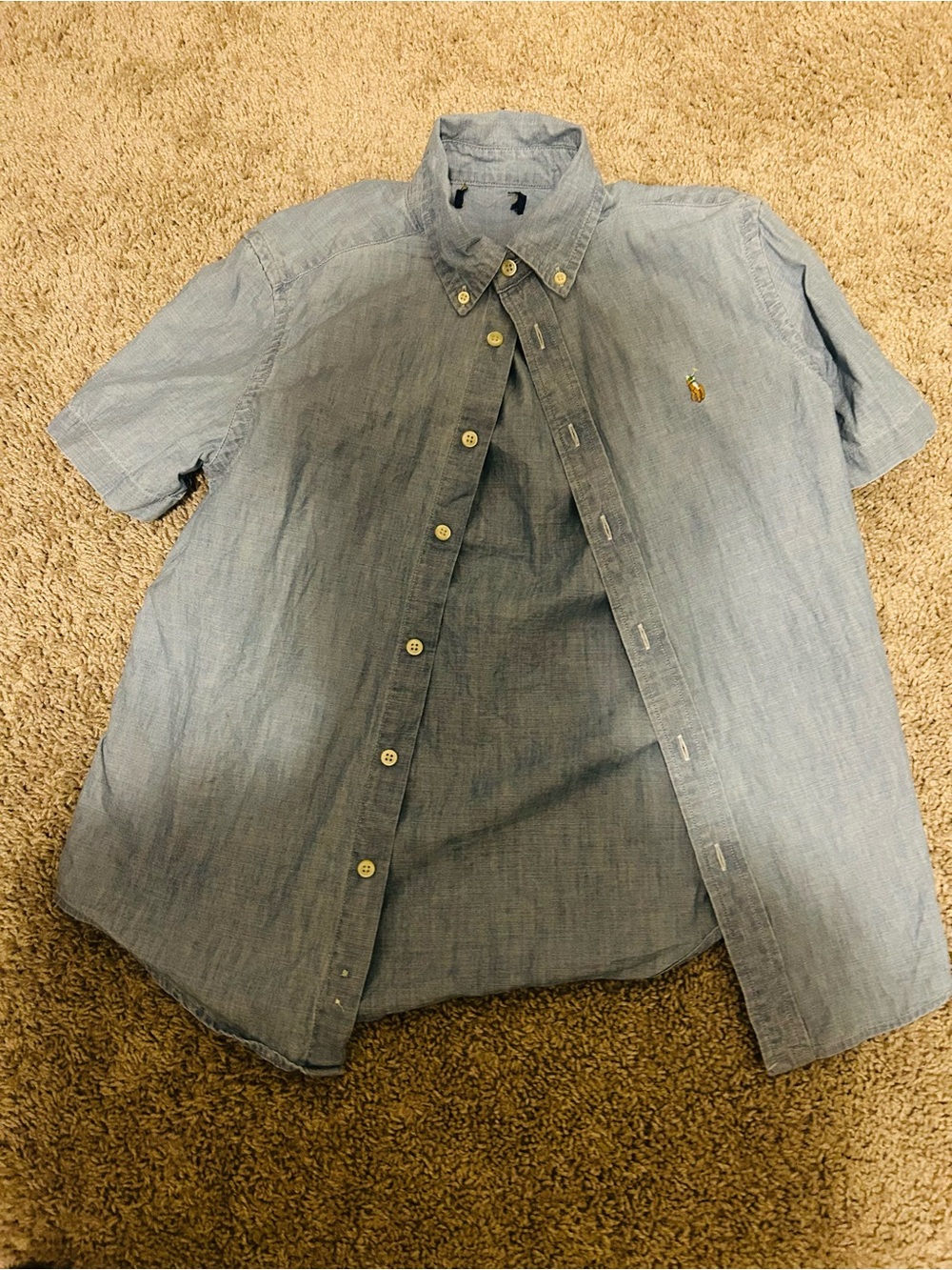 Polo by Ralph Lauren Light Blue Short Sleeve Button-Down Shirt